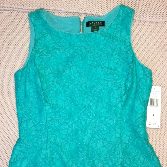 Ralph Lauren Dress 4 Turquoise NWT - Picture 6 of 7